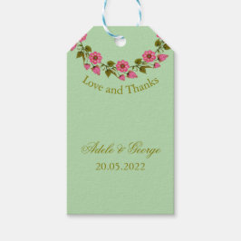 Mortes Florais Rosa | Casamento Obrigado Etiquetas