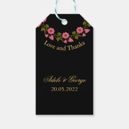 Mortes Florais Rosa | Casamento Obrigado Etiquetas