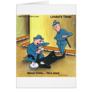 Morto Mime Camisetas Engraçadas Cartões De Lâmp