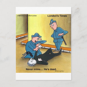 Morto Mime Camisetas Engraçadas Cartões De Lâmp