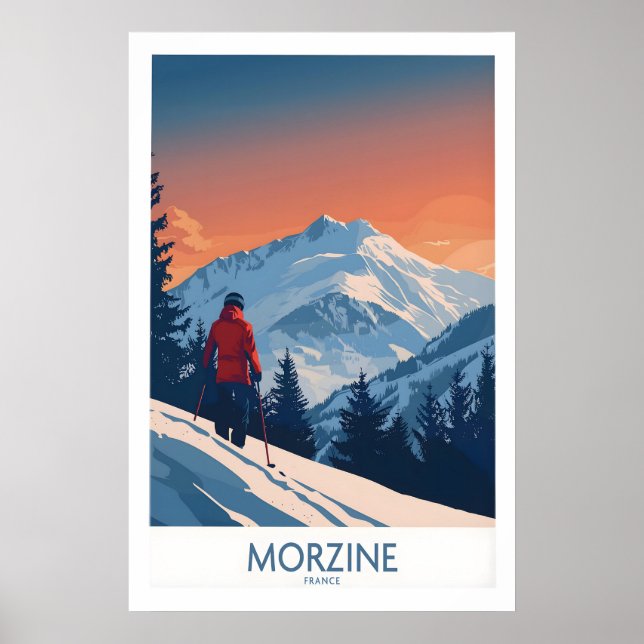Morzine Impressão de Esqui - França 1 (Frente)