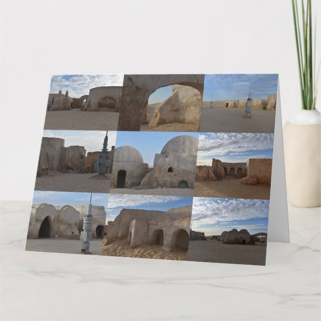 Mos Espa no planeta Cartão de vazio Tatooine (Frente)