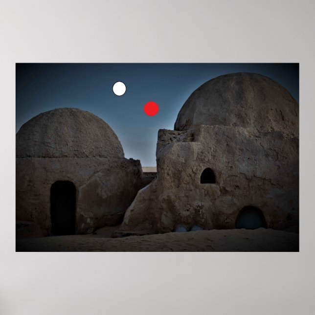 Mos Espa no planeta Tatooine Poster (Frente)