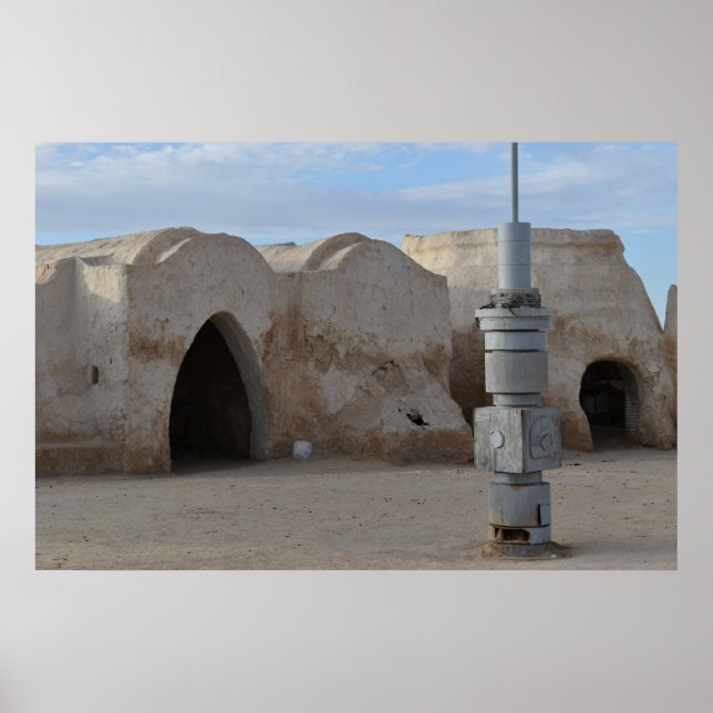 Mos Espa no planeta Tatooine Poster (Frente)