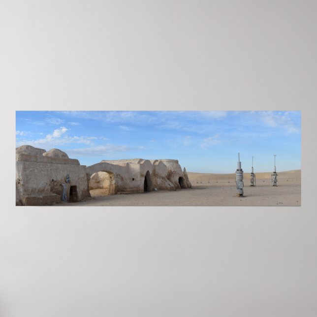 Mos Espa no planeta Tatooine Poster (Frente)