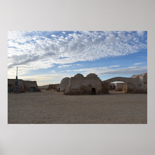 Mos Espa no planeta Tatooine Poster (Frente)