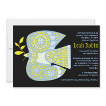 MOSAIC DOVE DO Convite PEACE Bat Mitzvah