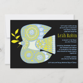 MOSAIC DOVE DO Convite PEACE Bat Mitzvah