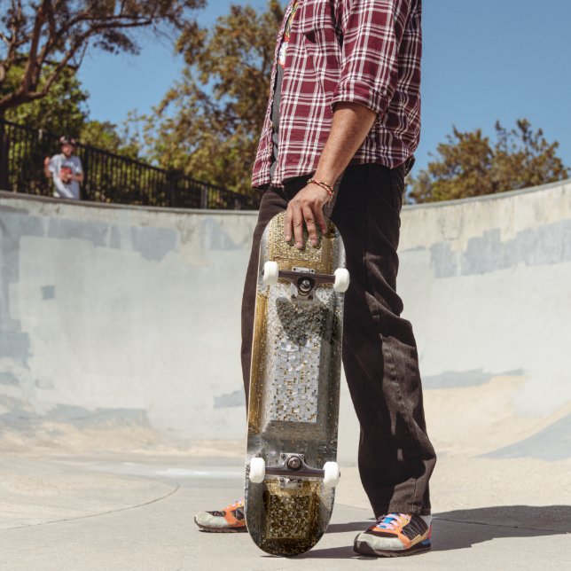 Mosaico 3D Skateboard - Luxo Geométrico Brilhante (Ao ar livre 2)