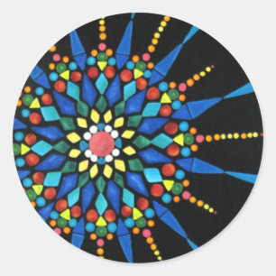 Mosaico brilhante de pedra preciosa em etiquetas