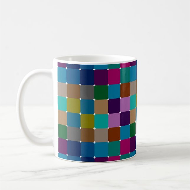 Mosaico colorido, caneca de café (Esquerda)