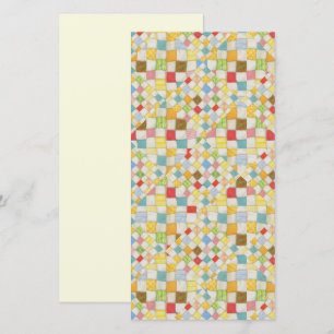 MOSAICO DE PATCHWORK 8x4 Cartão Plano / Creme / Ve