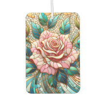 Mosaico de Vidro Colorido com Rosas Rosas