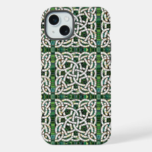 Mosaico do Nó Celular Verde e Branco