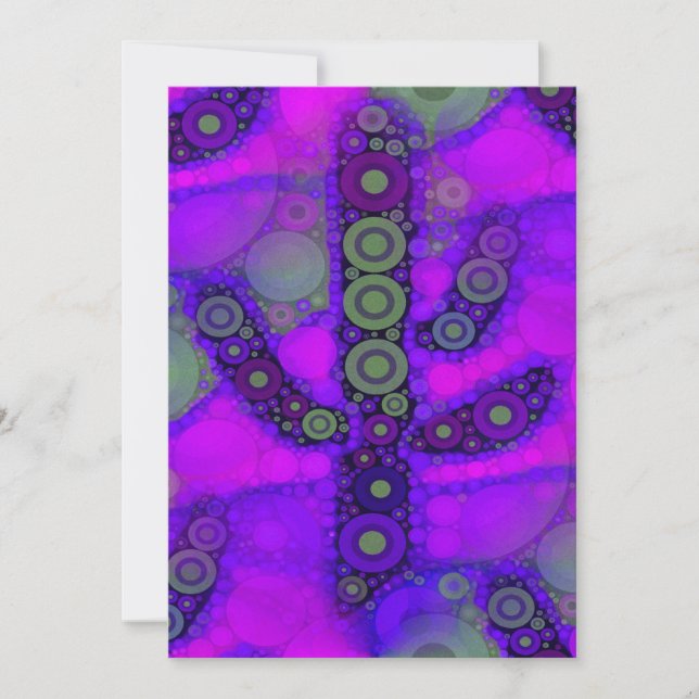 Mosaico Funky Blue Roxo Saguaro Cactus (Frente)