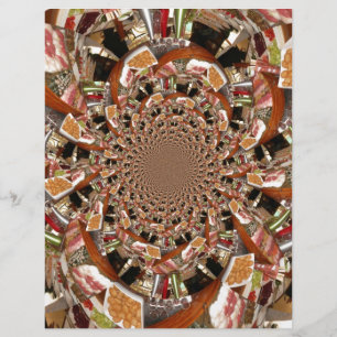 Mosaico Hipnotizante de Cores Castanhas de Sushi
