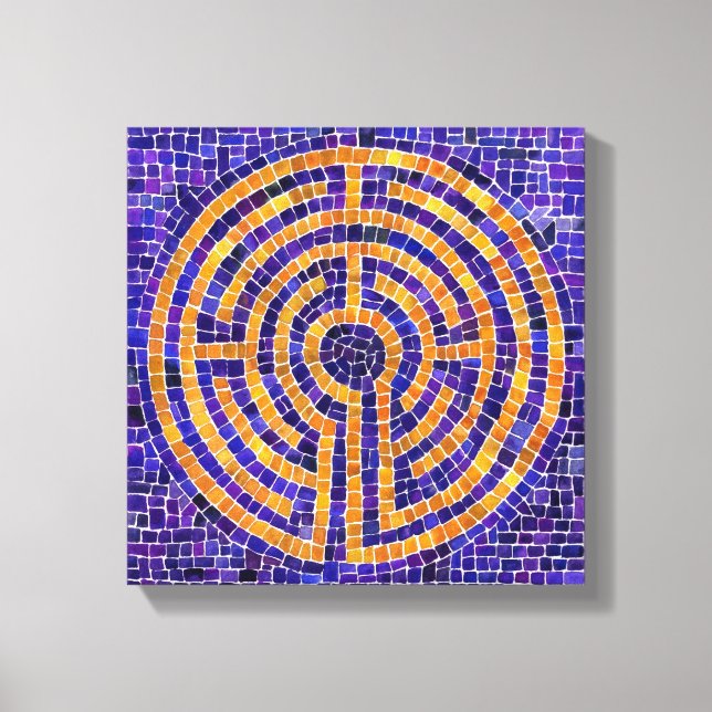 MOSAICO LABIRINTO Canvas Enrolado 30x30cm (Profund (Frente)