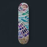 Mosaico Skateboard<br><div class="desc">Este conselho é decorado com um padrão de mosaico de casca. Porque nós criamos nosso próprio trabalho de arte você não encontrará essa imagem exata de outros designers. Mosaico original © Michele Davies.</div>