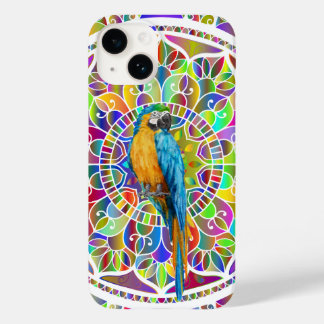 Mosaico Tropical – Mandala de Arara Azul e Amarela