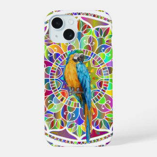 Mosaico Tropical – Mandala de Arara Azul e Amarela