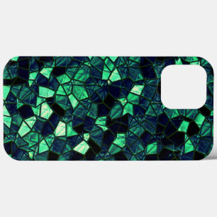 Mosaico verde preto com cor parcialmente removida