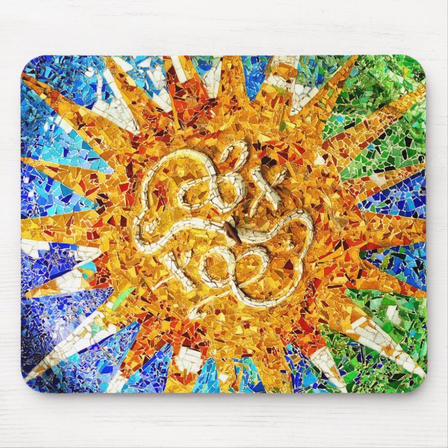 Mosaicos de Park Guell Mousepad (Frente)
