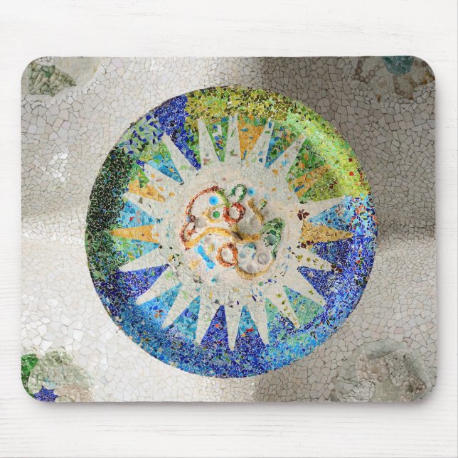 Mosaicos de Park Guell Mousepad (Frente)