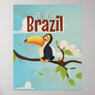 Mosca do vintage ao poster de viagens de Brasil