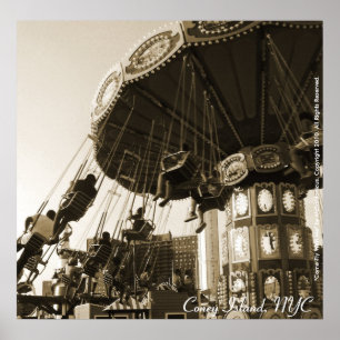 "Mosca vinda comigo" Coney Island, poster de NYC