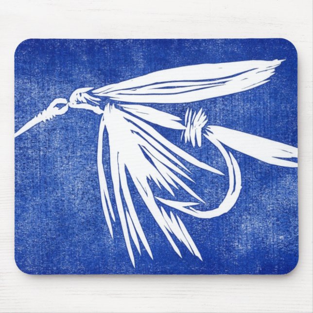 Mosca "Wet Fly - Blue" Classic Trout Mousepad (Frente)