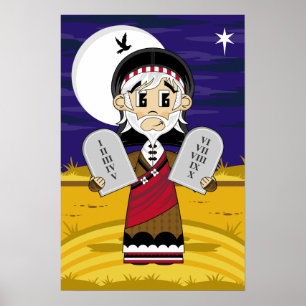 Moses & poster de 10 mandamentos