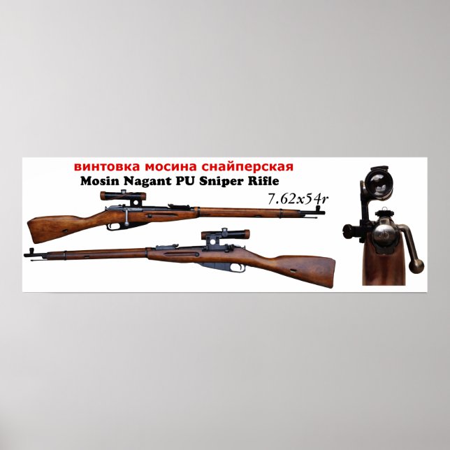 Mosin Nagant PU Sniper ww2 poster (Frente)