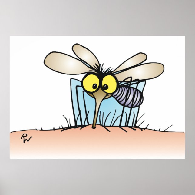 Mosquito Mordendo Um Poster De Braço (Frente)
