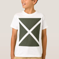 Moss Green Diagonal Cross Tee - T-Shirt