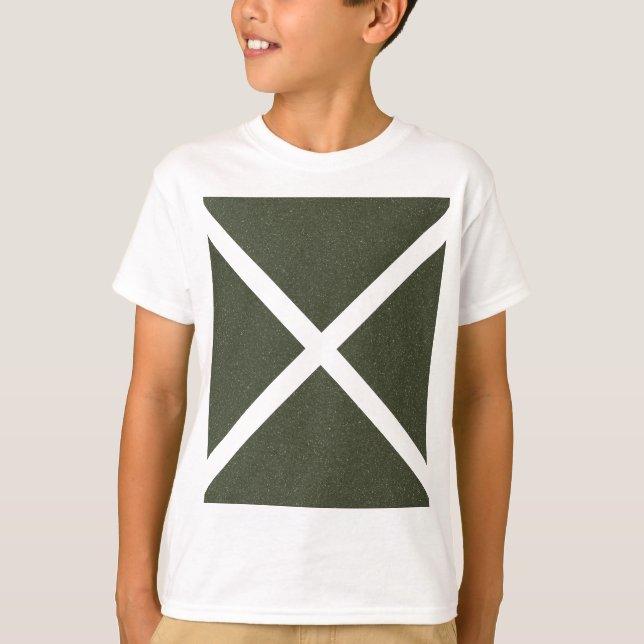 Moss Green Diagonal Cross Tee - T-Shirt (Frente)