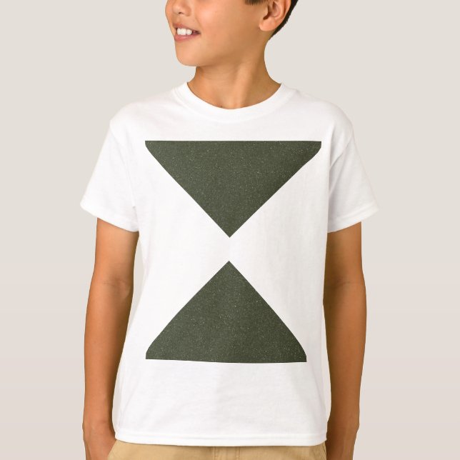 Moss Green Hourglass Triangle Tee - T-Shirt (Frente)