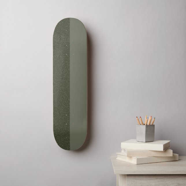 Moss Green Noise Skateboard - Personalizável (Arte de parede)