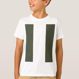 Moss Green Twin Stripe Kids T-Shirt