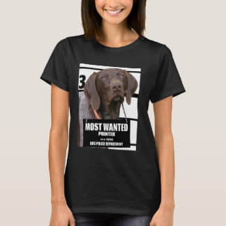 Most Wanted Pointer C - Camiseta de Cachorro Engra