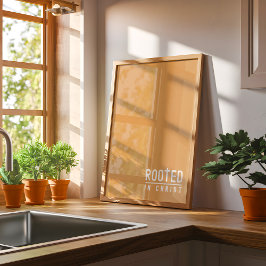 Mostard Rootada de fé cristã Poster