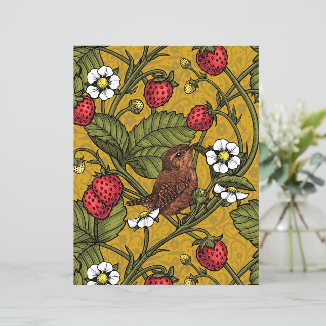 Mostarda e morangos sobre mostarda (Em pé/Frente)