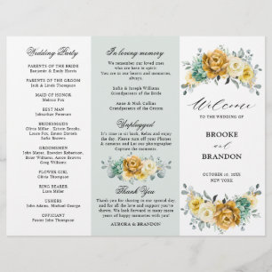 Mostarda Yellow Floral Sage Green triplo