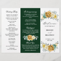 Mostarda Yellow Floral Sage Green triplo