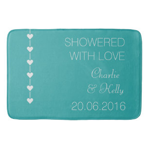 MOSTRADO COM AMOR texto personalizado e tapetes de