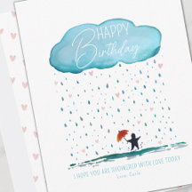 Mostrado com o Cartão de Férias de Aniversário de