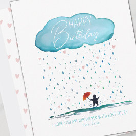 Mostrado com o Cartão de Férias de Aniversário de