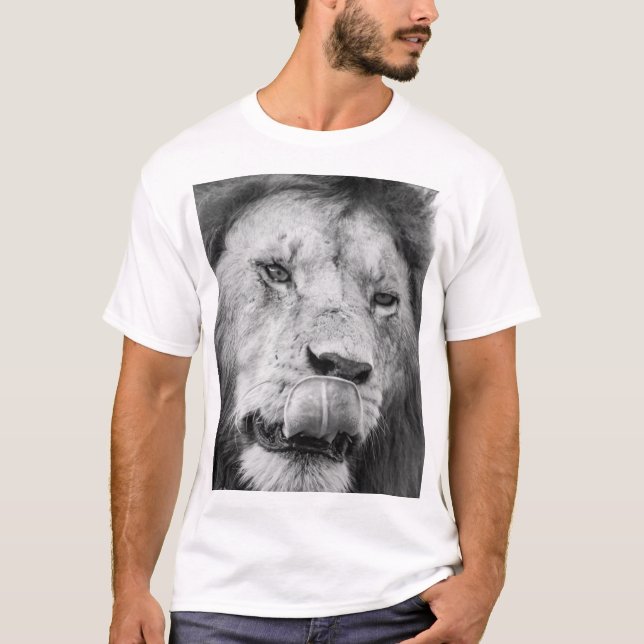 Mostre Sua Força com Nossa Camisa Estampada de Leã (Frente)