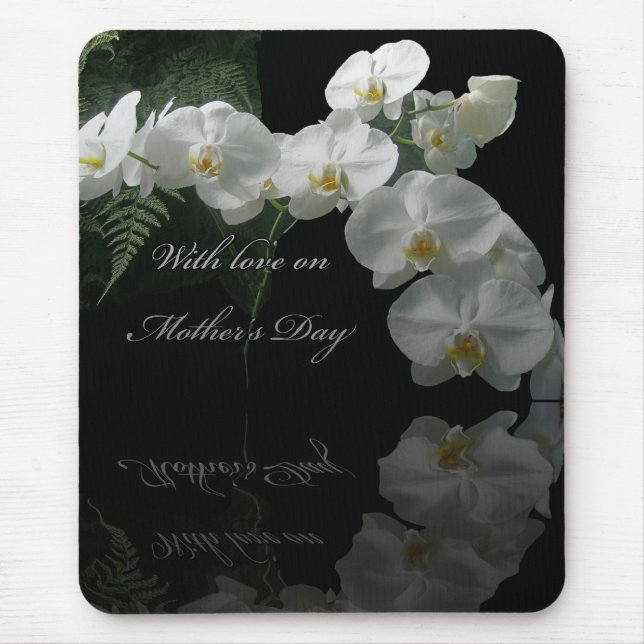 Moth Orchids & Ferns Mousepad do dia de as mães (Frente)