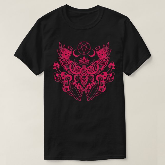 Moth Viking Pagan Wicca T-Shirt (Frente do Design)