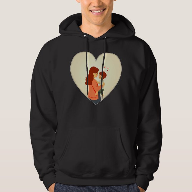 Mother and Child Love Illustration – Warm camiseta (Frente)